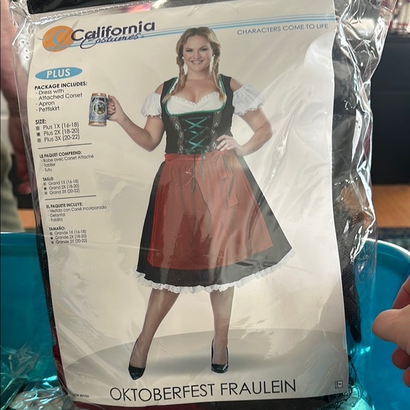 California Costumes Oktoberfest Fraulein Dress - Black and Red - Picture 1 of 1
